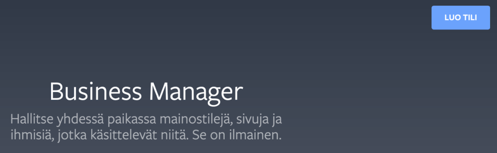 Facebook Business Manager tilin luominen näyttökuva 2