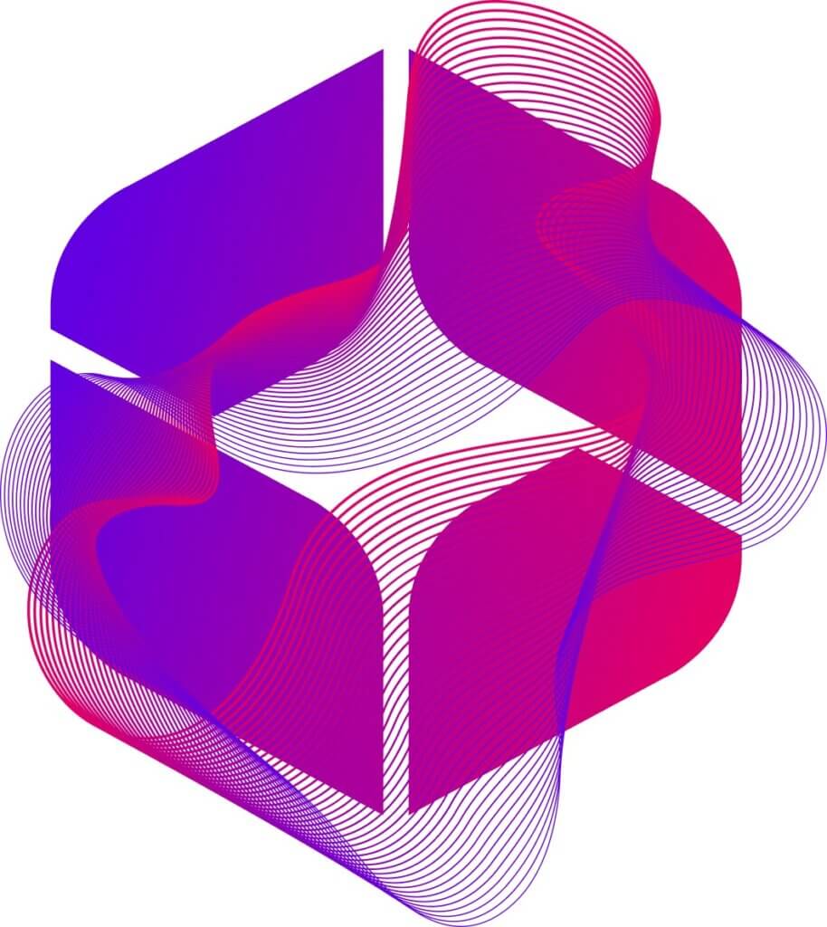 Digizerin logosta tehty hieno versio aaltokuvioilla. Kuvituskuva.